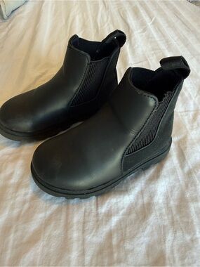 Native Kids Black Chelsea Slip-On Boots